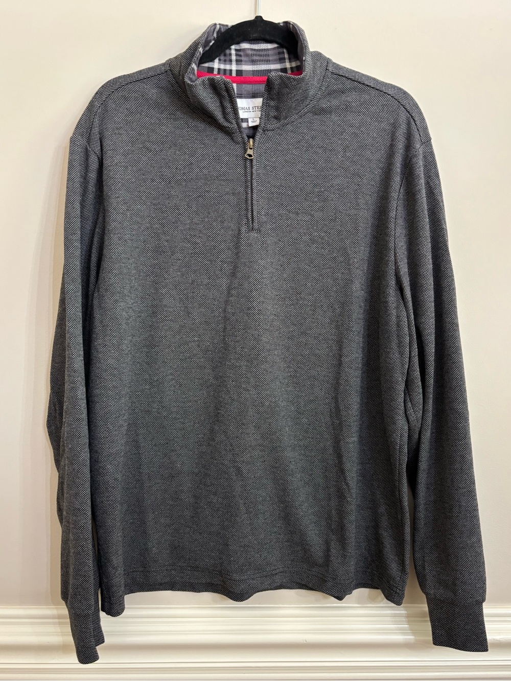 Thomas Sterling Men’s Dark Gray Knit 1/4-Zip